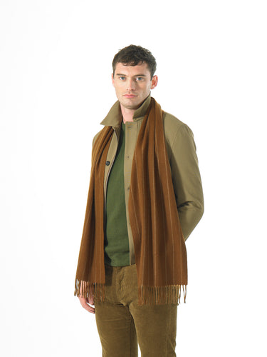 Joshua Ellis - Chalk Stripe Cashmere Scarf